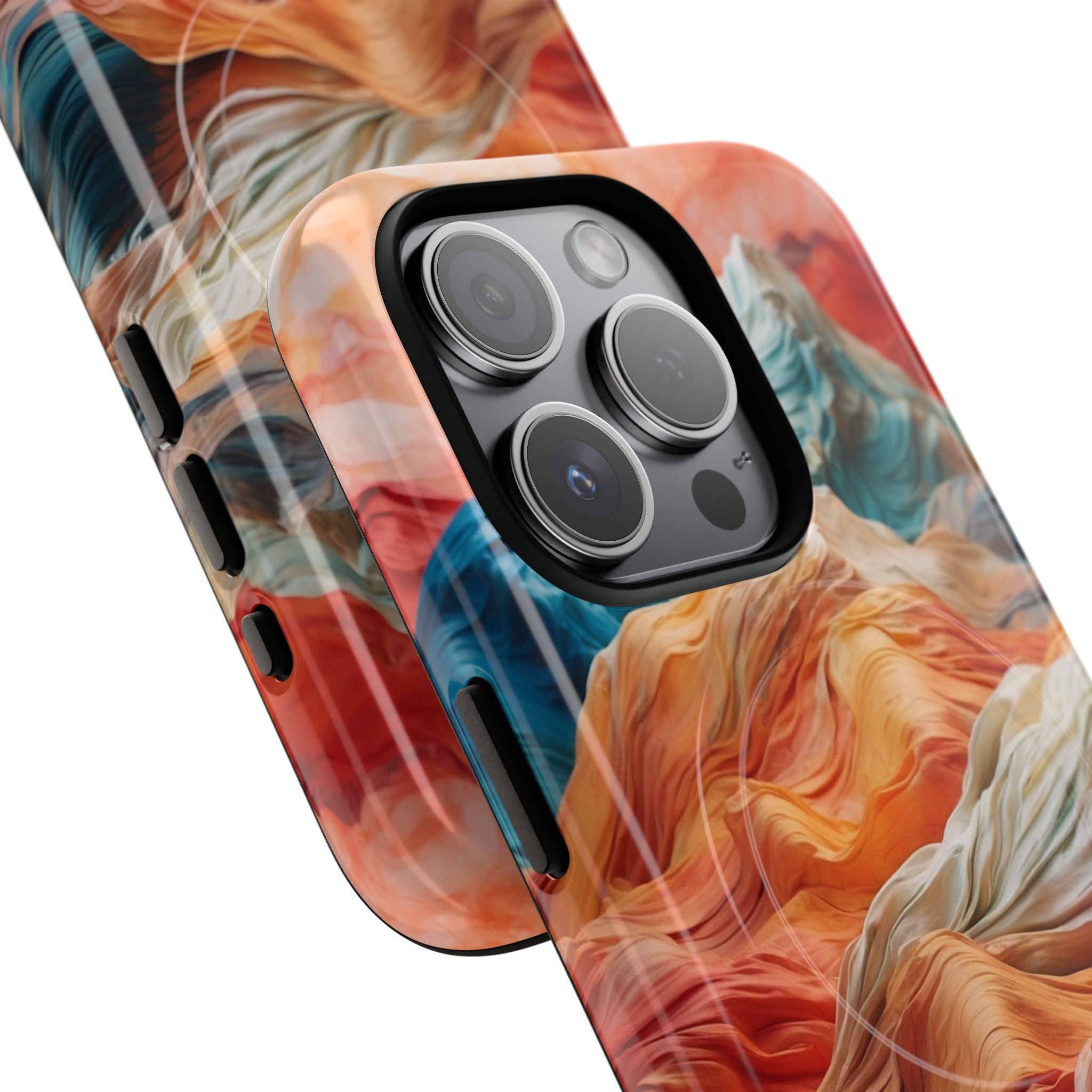 Fabric Peaks Cream iPhone 15 Pro Case - Tough+