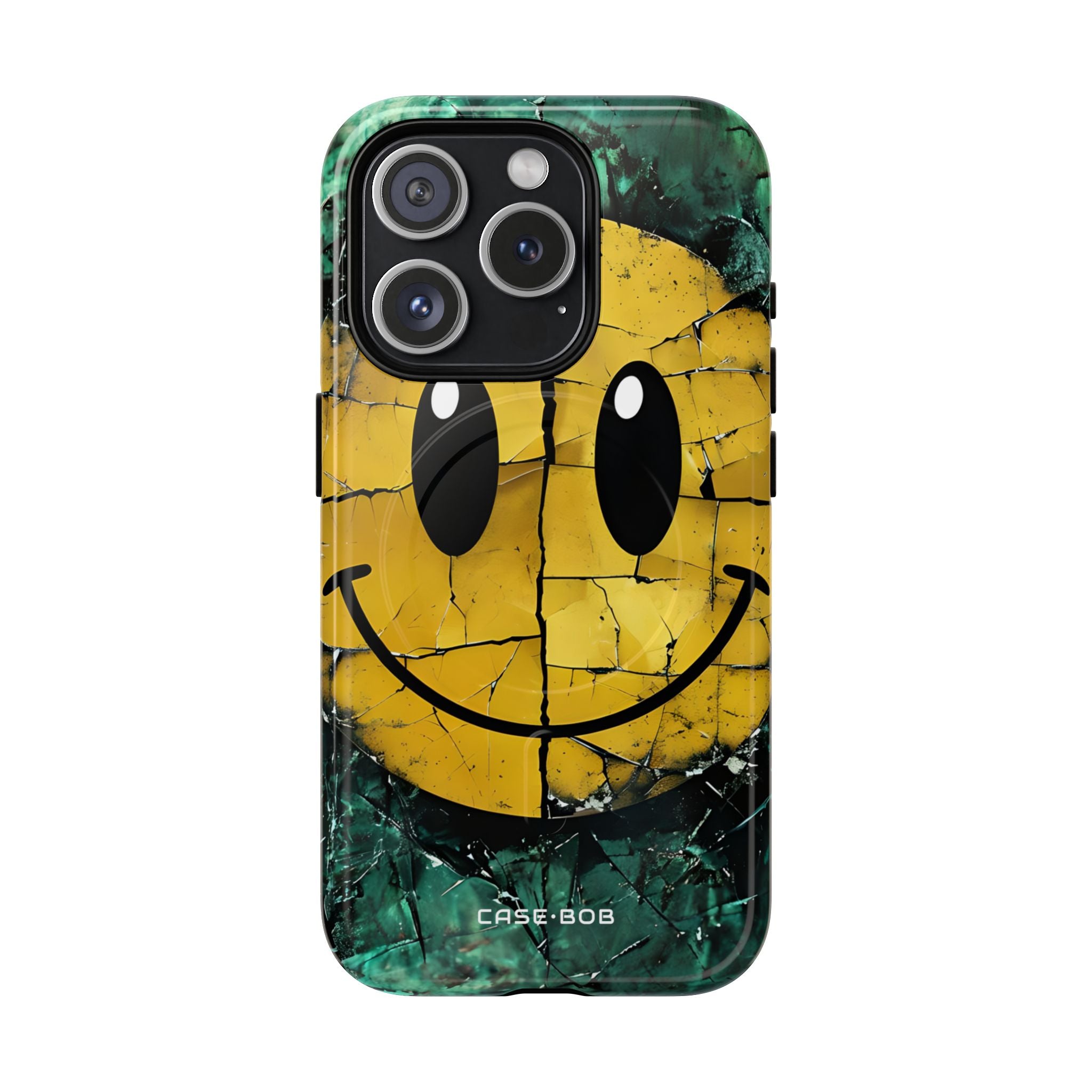 Gekraakte Smiley iPhone 15 Pro Cover - Tough+