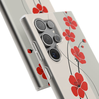 Beige Lite Phone Case for Samsung - Scarlet Ink Petals