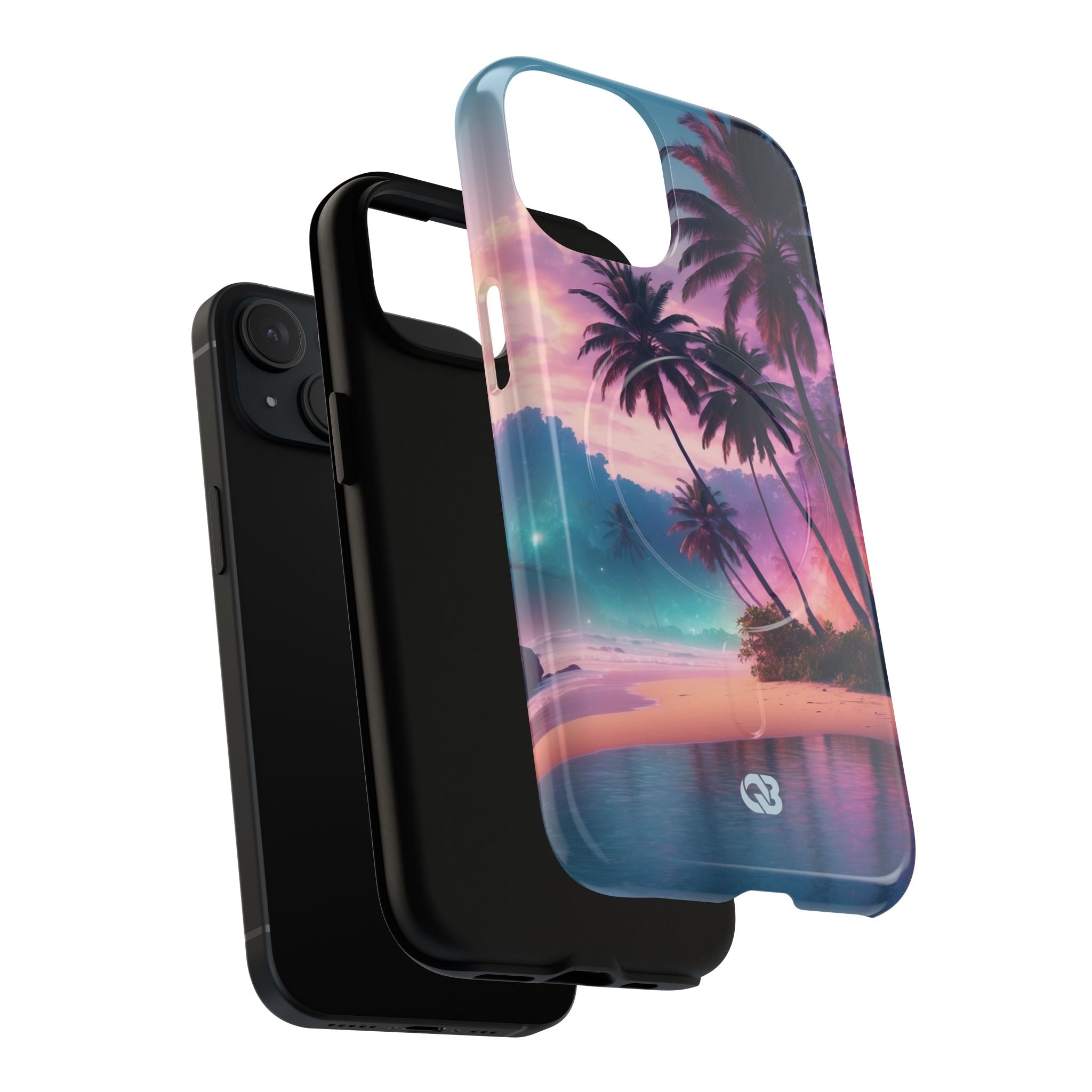 Neon Shore Palms · Tough+ Handyhülle für iPhone · Magsafe