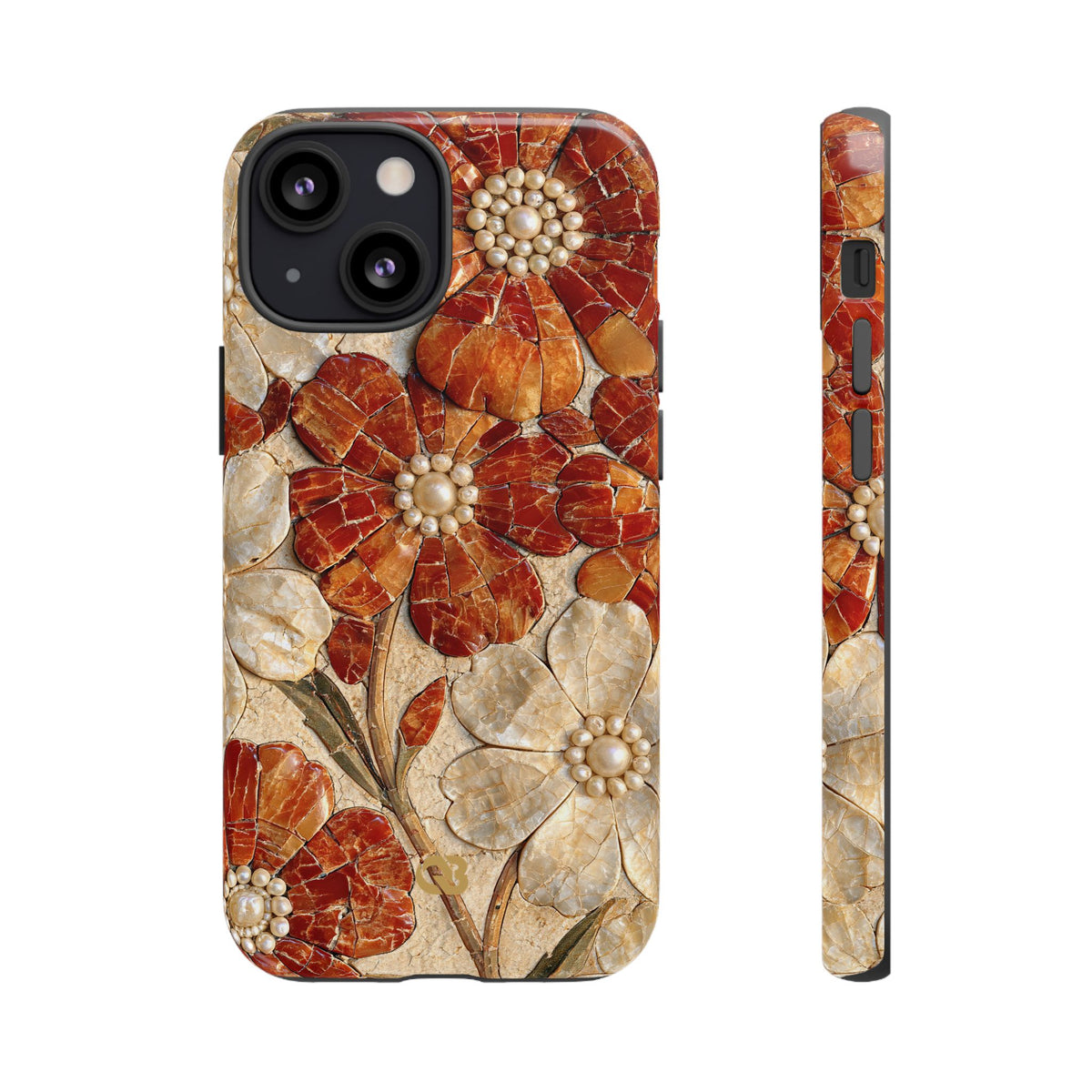 Carnelian Pearl Bloom · Tough Phone Case for iPhone · Orange