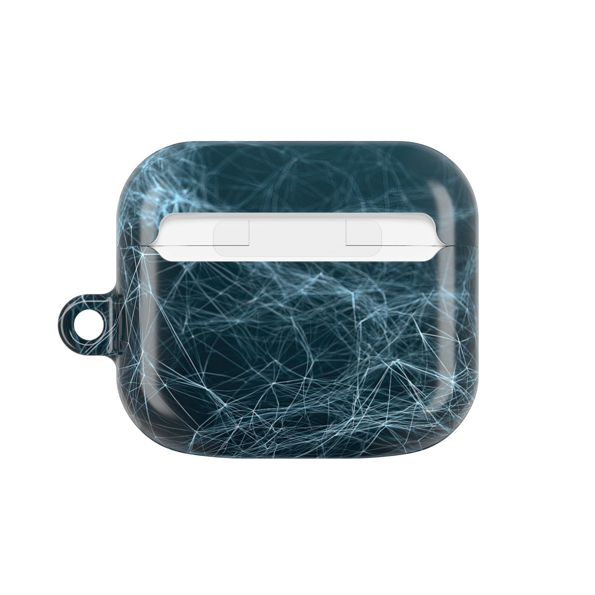 Cyan Lattice Grid · Hard Case for AirPods & AirPods Pro · Teal