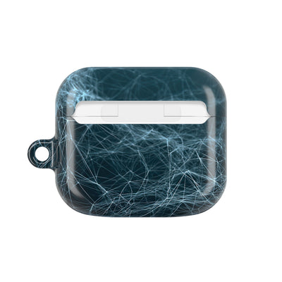 Cyan Lattice Grid · Hard Case for AirPods & AirPods Pro · Teal