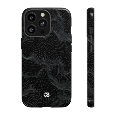 Obsidian Contour Elevation · Tough Phone Case for iPhone · Black