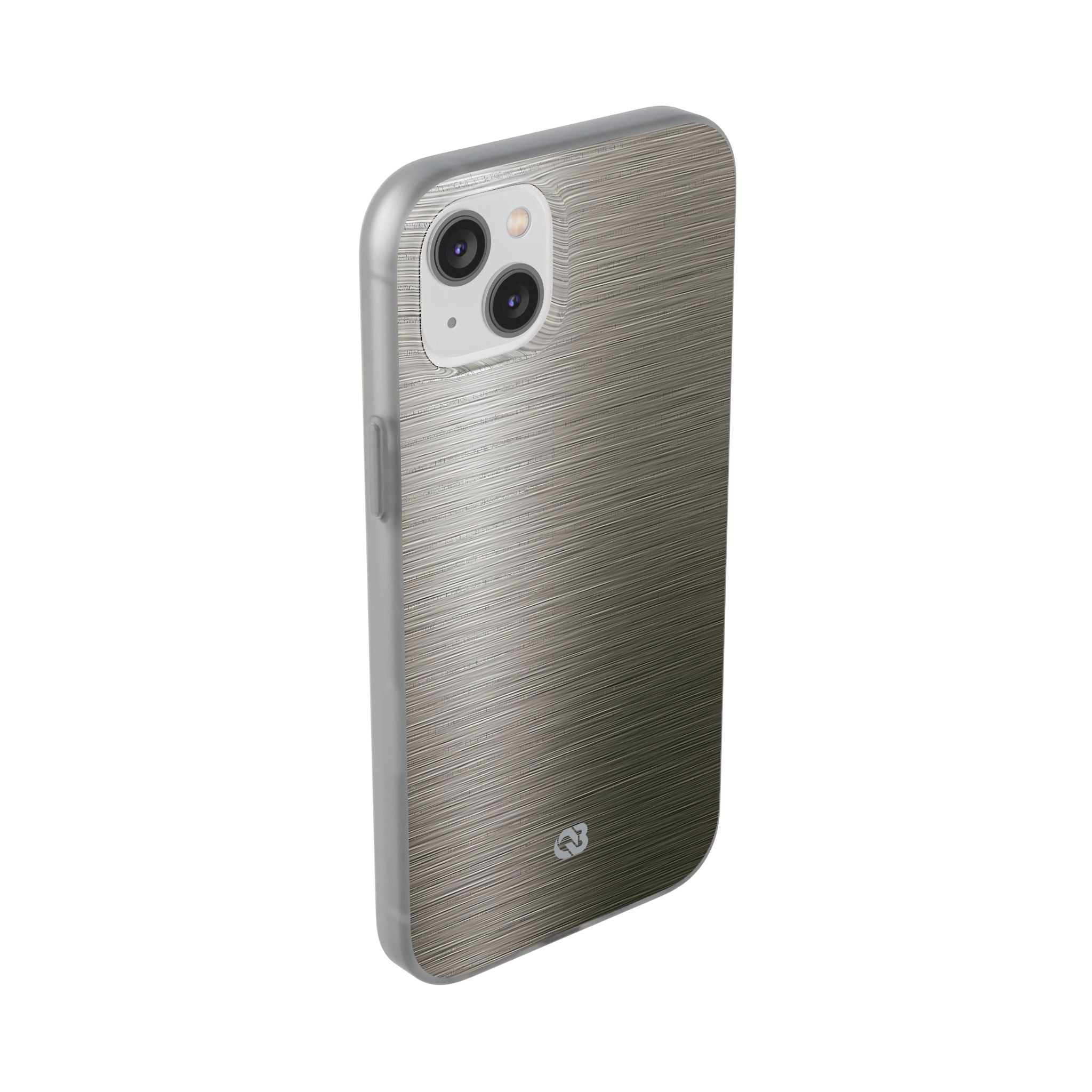 Grey Lite Phone Case for iPhone - Brushed Industrial Steel