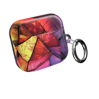 Crimson Shard Mosaic - AirPods Case