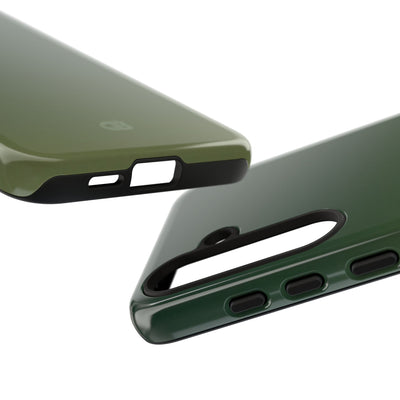 Green Tough Phone Case for Samsung - Shadow Moss Grain