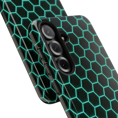 Neon Hex Spectrum · Tough Phone Case for Samsung · Teal