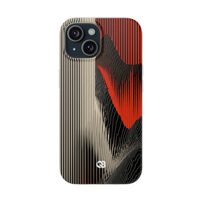 Red Lite Phone Case for iPhone - Crimson Pulse Topo