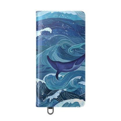 Dolphin Wave Dance - Samsung S25 Ultra Case - Lompakko