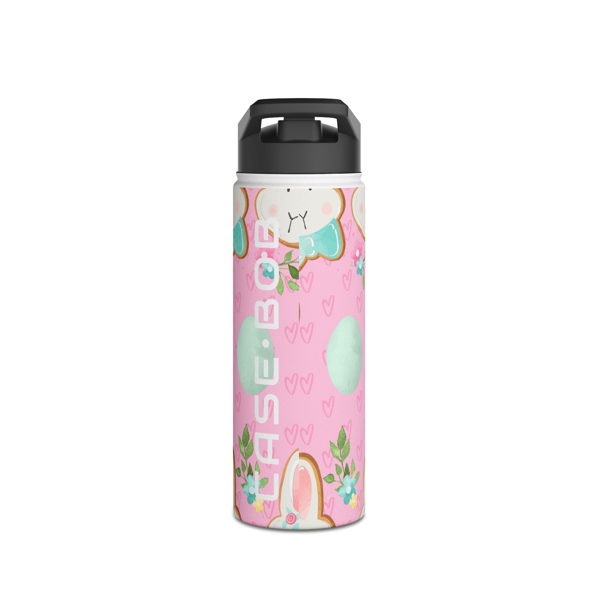 Blushing Bunny Bloom - Stainless Steel Water Bottle