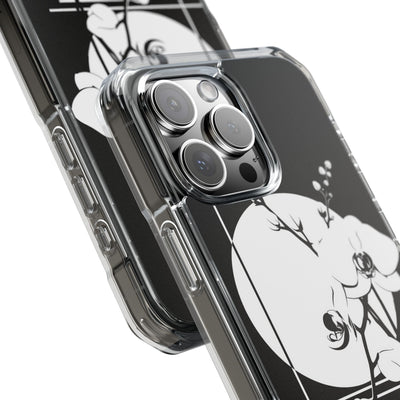 Nocturne Orchid Bloom · Clear Impact Magnetic Phone Case for iPhone ·  Black