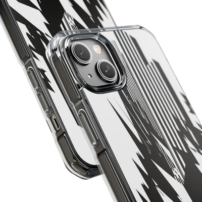 White Impact MagSafe Phone Case for iPhone - Shattered Vector Spire