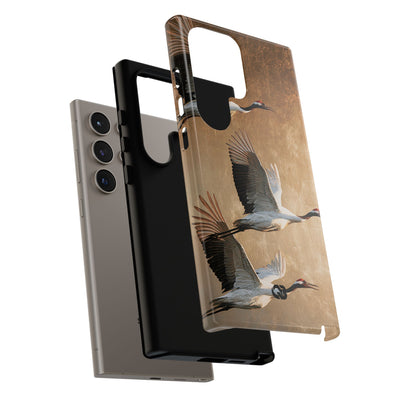 Golden Crane Flight · Tough Phone Case for Samsung · Gold