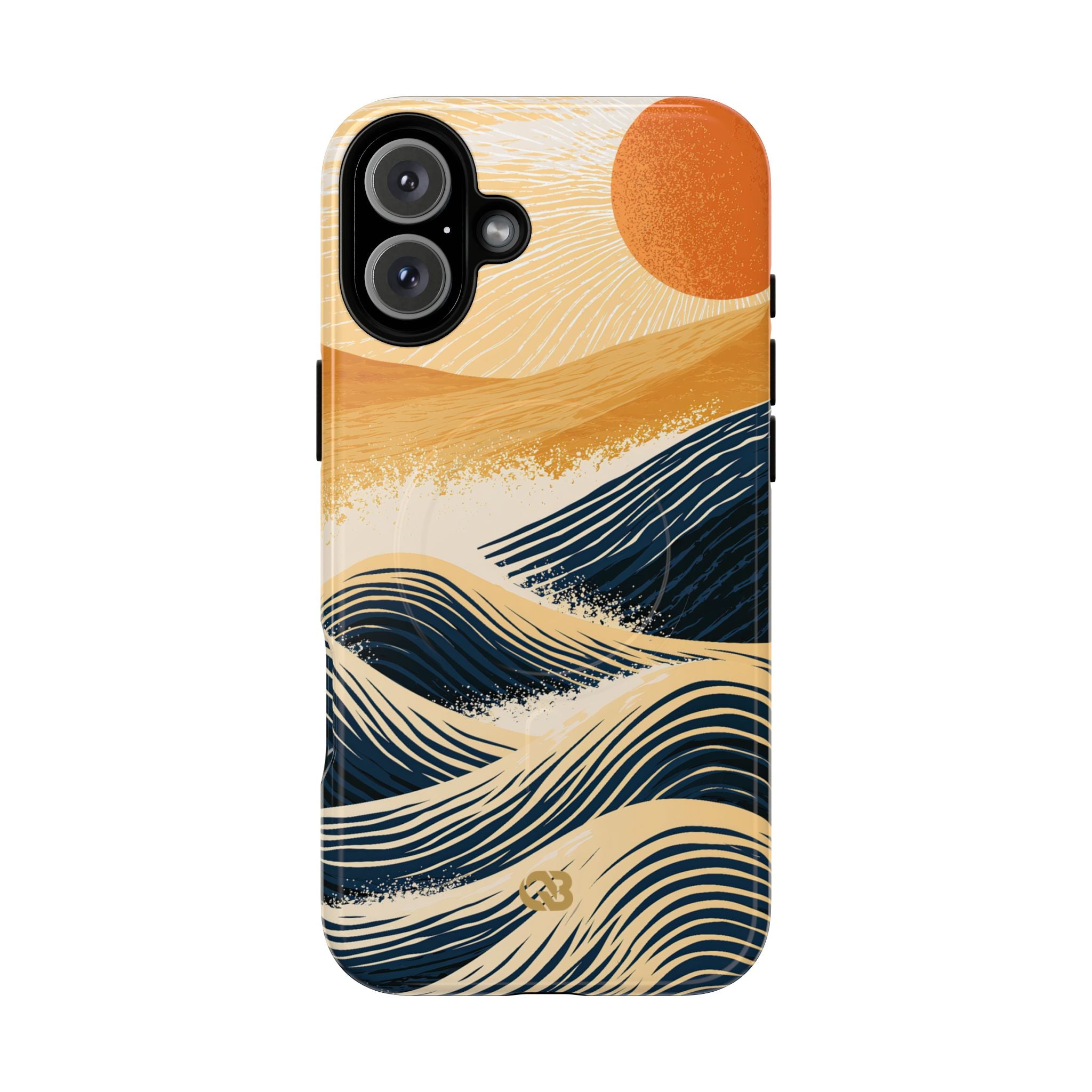 Blue Tough 2.0 Magsafe Phone Case for iPhone - Kyoto Cresting Tide