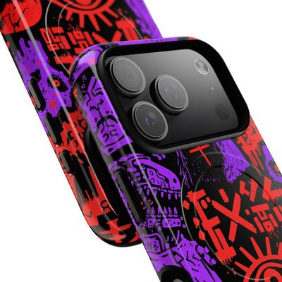 Underground Cyber Glyphs · Tough 2.0 Magnetic Phone Case for iPhone · Black