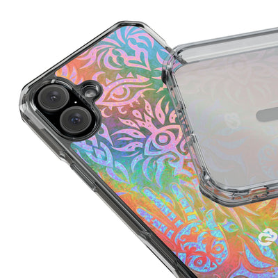 Chromatic Mystic Sigil · Clear Impact Magnetic Phone Case for iPhone · Blue