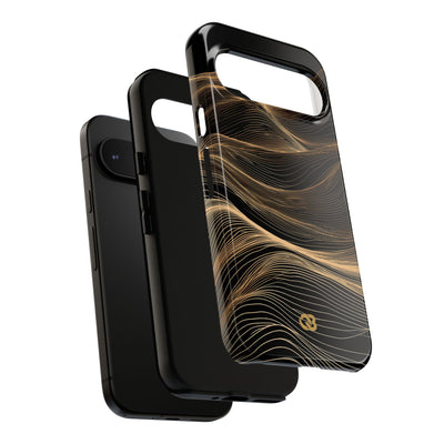 Black Tough Phone Case for Google Pixel - Copper Topo Ridge