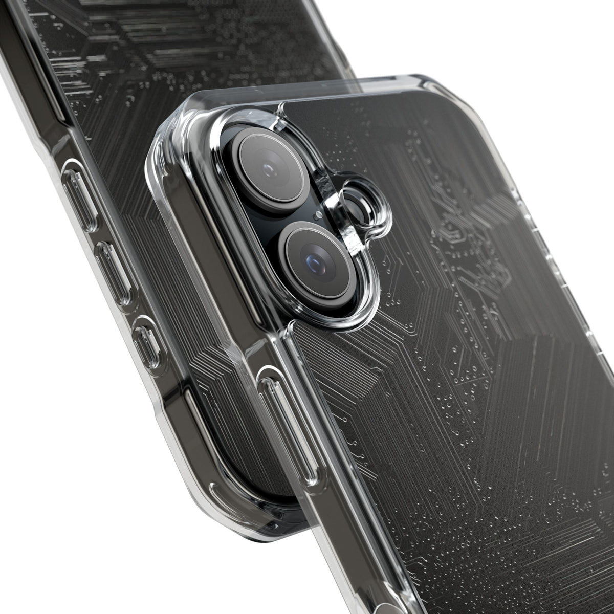 Obsidian Circuitry · Clear Impact Magnetic Phone Case for iPhone ·  Black