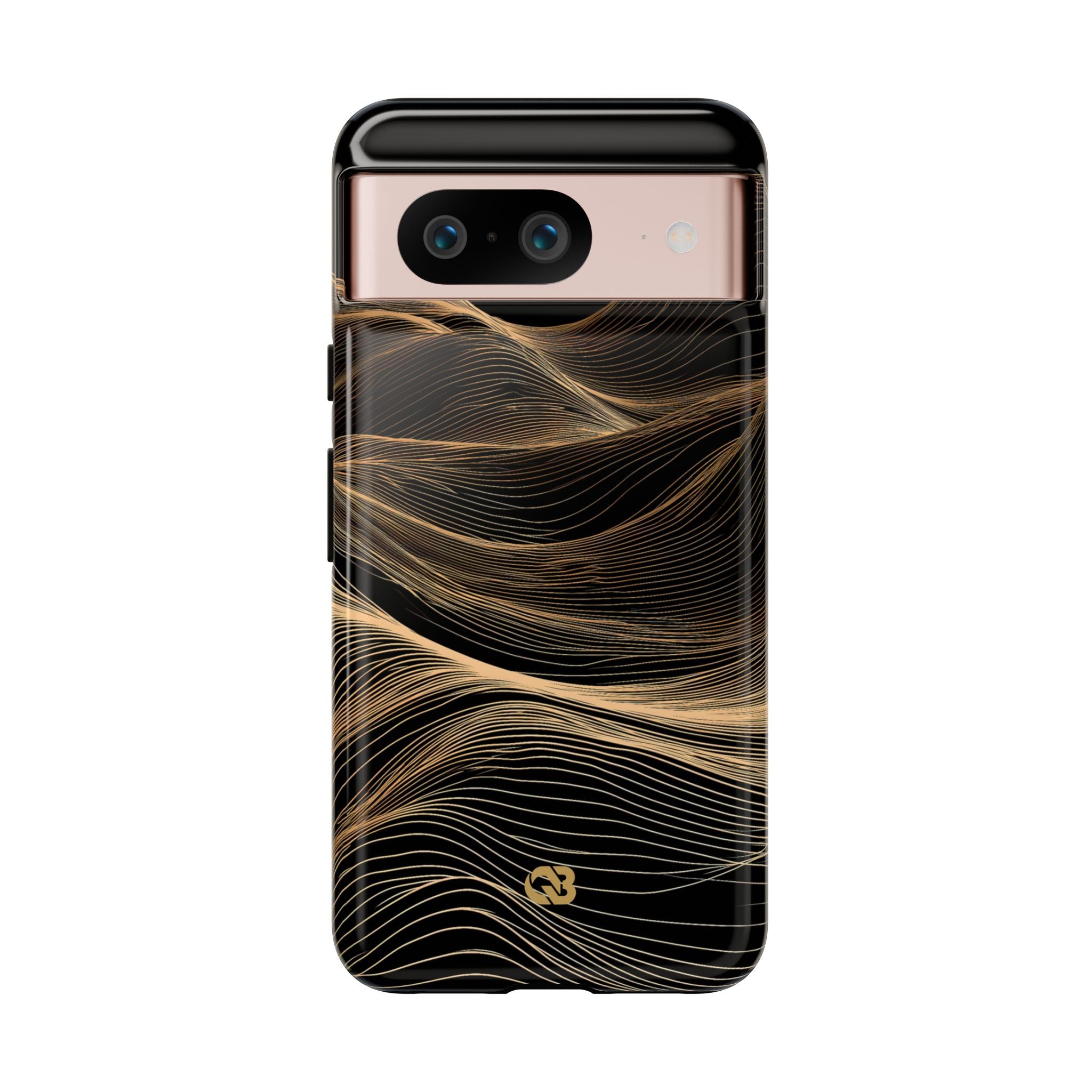 Black Tough Phone Case for Google Pixel - Copper Topo Ridge