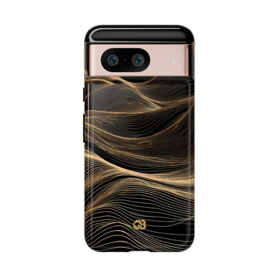 Black Tough Phone Case for Google Pixel - Copper Topo Ridge