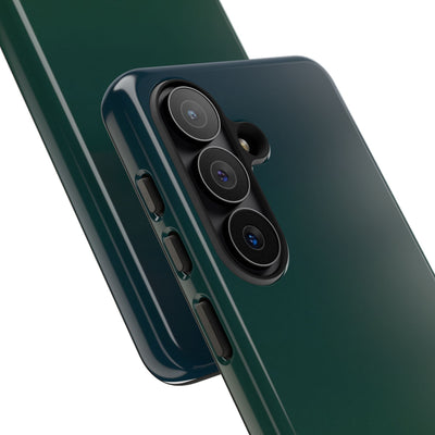 Green Tough Phone Case for Samsung - Midnight Pine Horizon