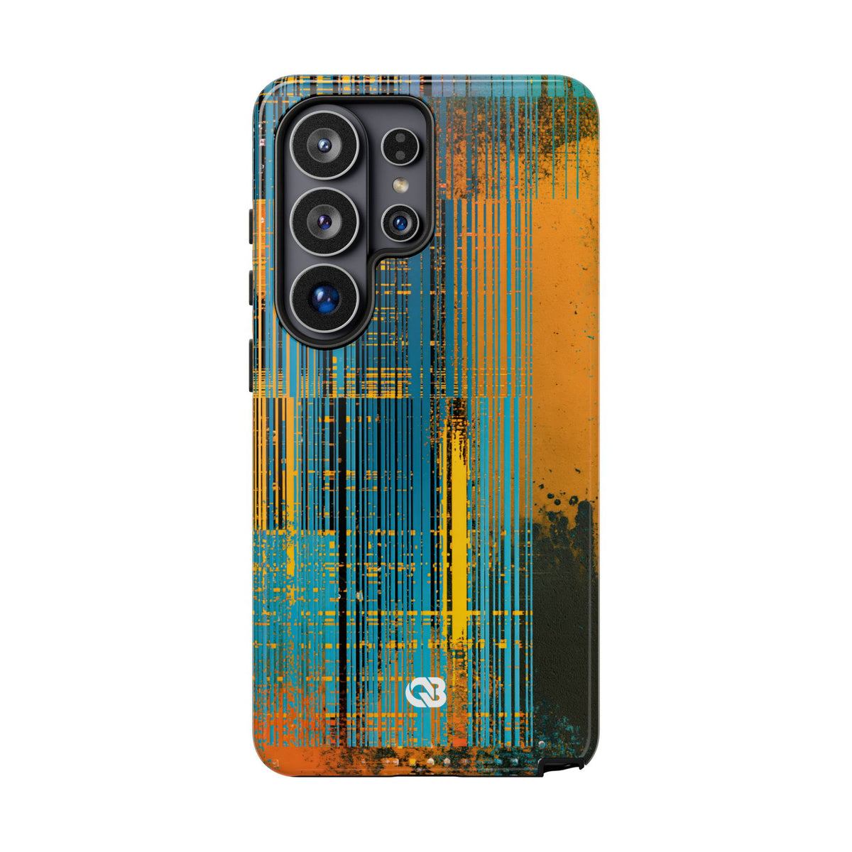 Cyber Glitch Stream · Tough Phone Case for Samsung · Teal