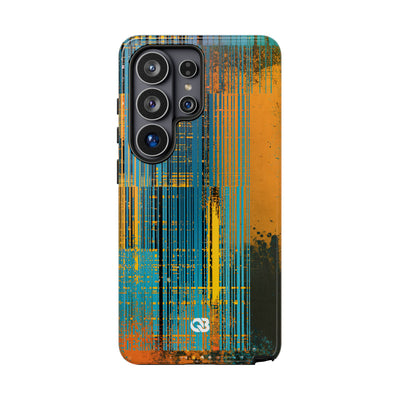 Cyber Glitch Stream · Tough Phone Case for Samsung · Teal