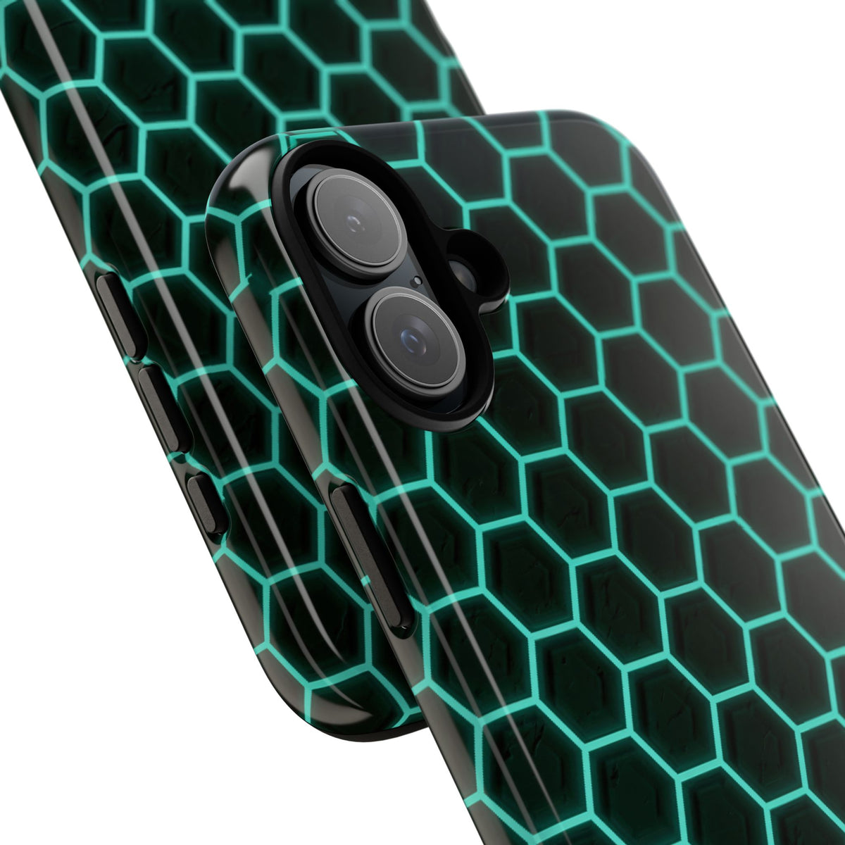 Neon Hex Spectrum · Tough Phone Case for iPhone · Teal