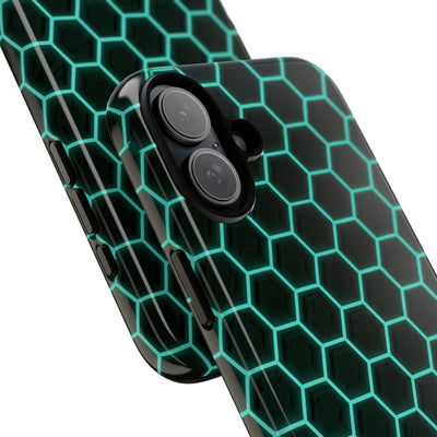 Neon Hex Spectrum · Tough Phone Case for iPhone · Teal