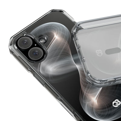 Luminous Vortex · Clear Impact Magnetic Phone Case for iPhone · Black