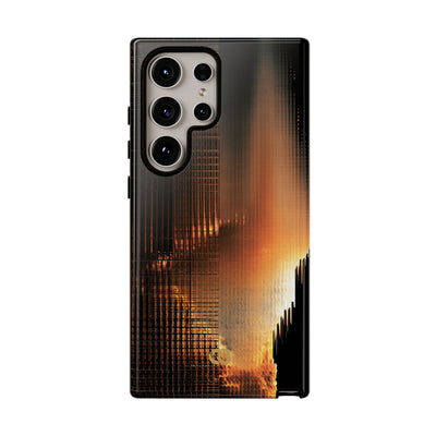 Luminous Grid · Tough Phone Case for Samsung · Black