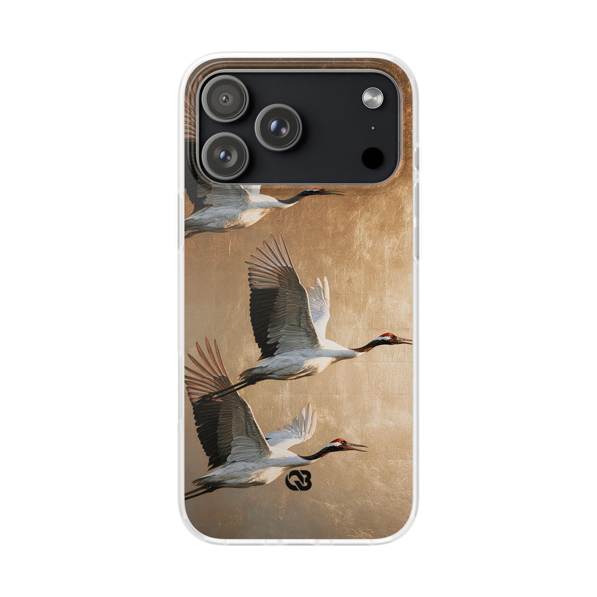 Golden Crane Flight · Lite Phone Case for iPhone ·  Gold