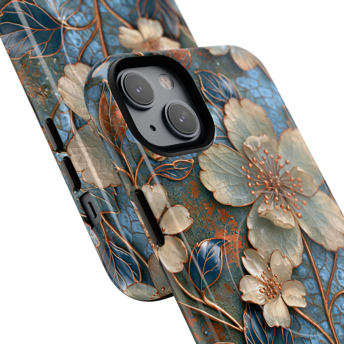 Gilded Blossom Reverie · Tough 2.0 Magnetic Phone Case for iPhone · Teal