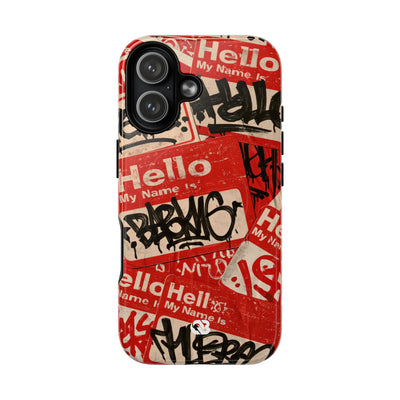 Slap Tag Collage · Tough 2.0 Magnetic Phone Case for iPhone · Red