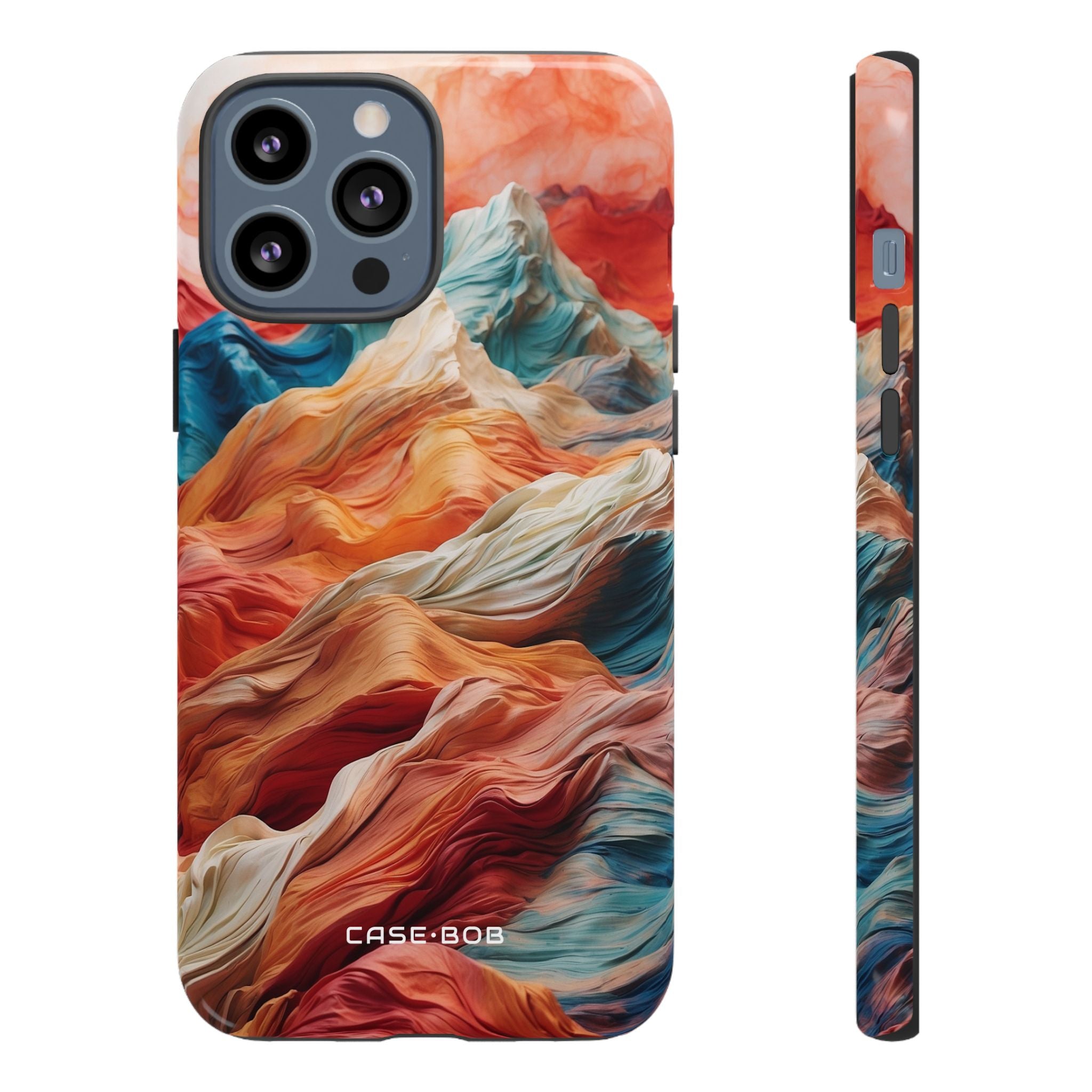 Fabric Peaks Cream iPhone 13 Pro Max Case - Tough