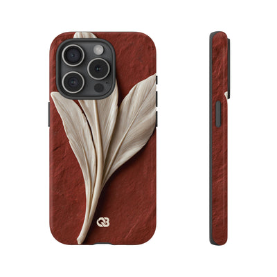 Carved Ivory Plume · Tough Phone Case for iPhone · Red