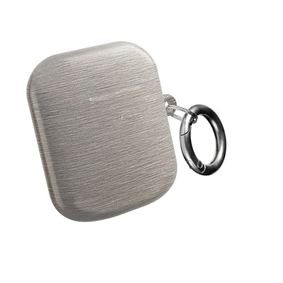 Brushed Silver Alloy · Hard Case for AirPods & AirPods Pro · Silver