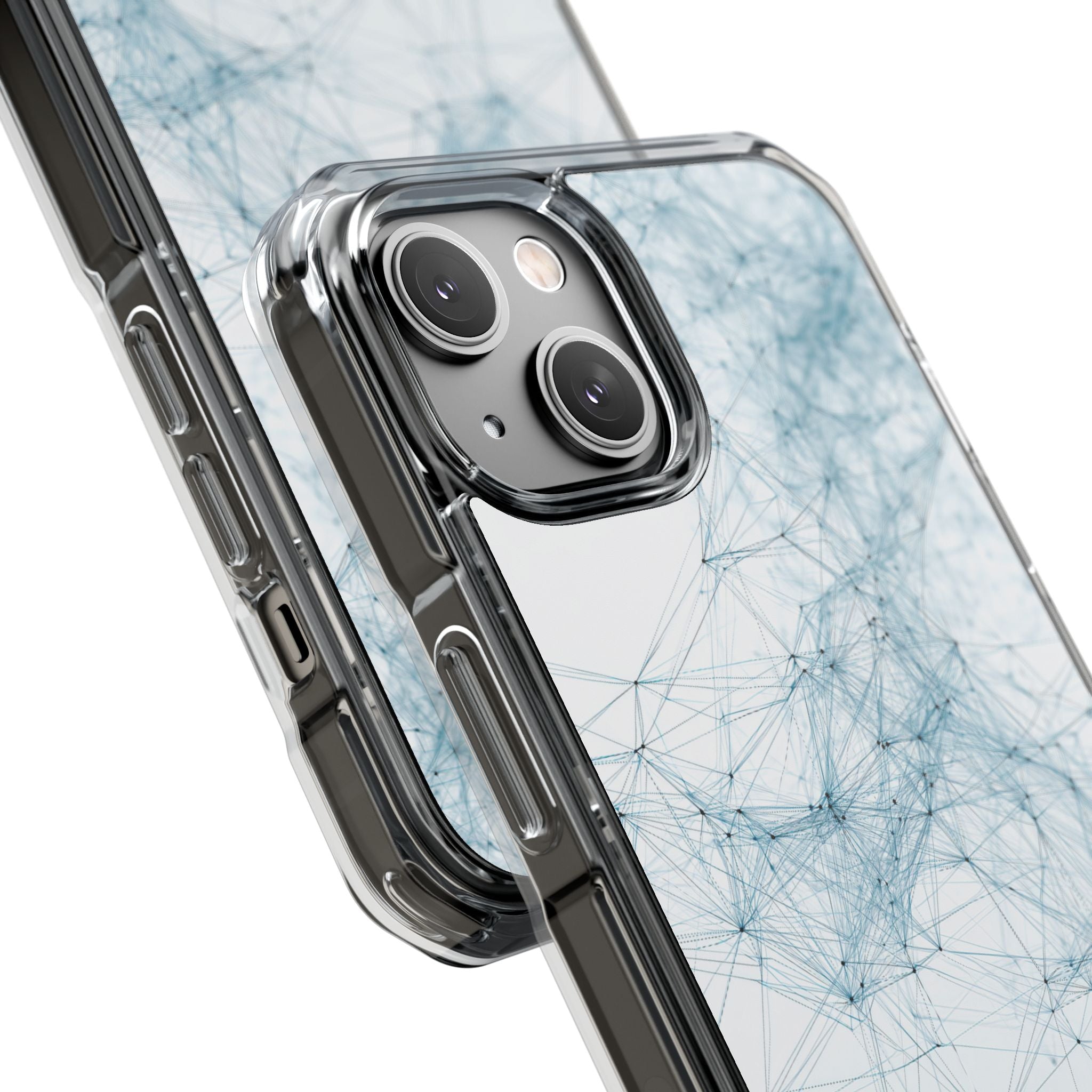Blue Impact MagSafe Phone Case for iPhone - Glacial Neural Web