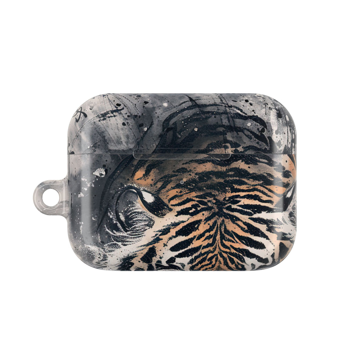 Fierce Ink Tiger · Hard Case for AirPods & AirPods Pro · Beige