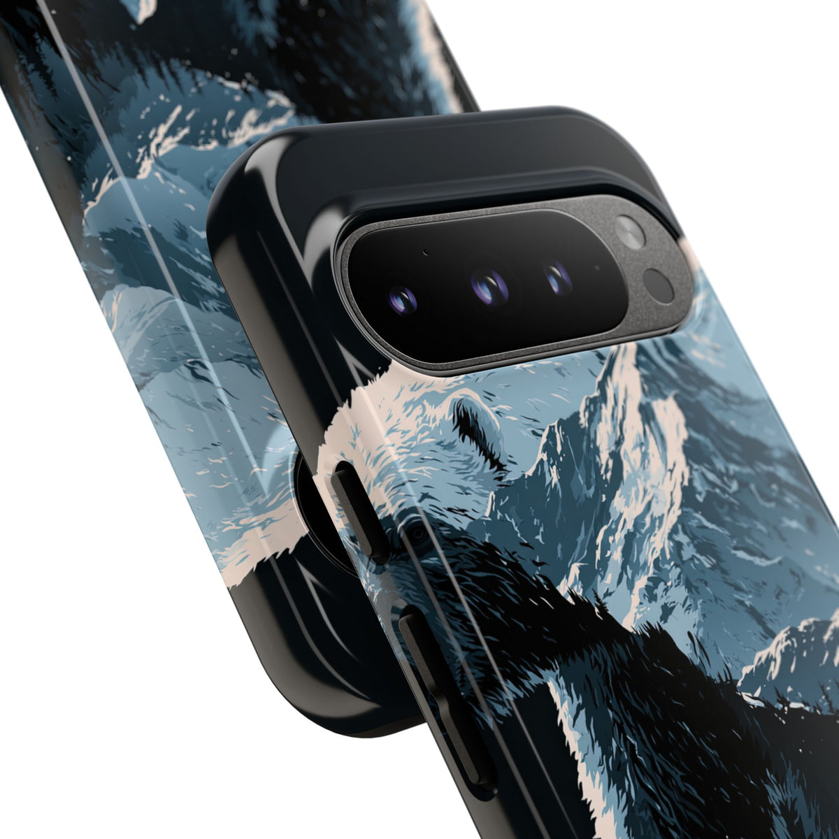 Nordic Arctic Bear · Tough Phone Case for Pixel ·  Black