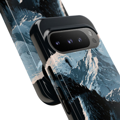 Nordic Arctic Bear · Tough Phone Case for Pixel ·  Black