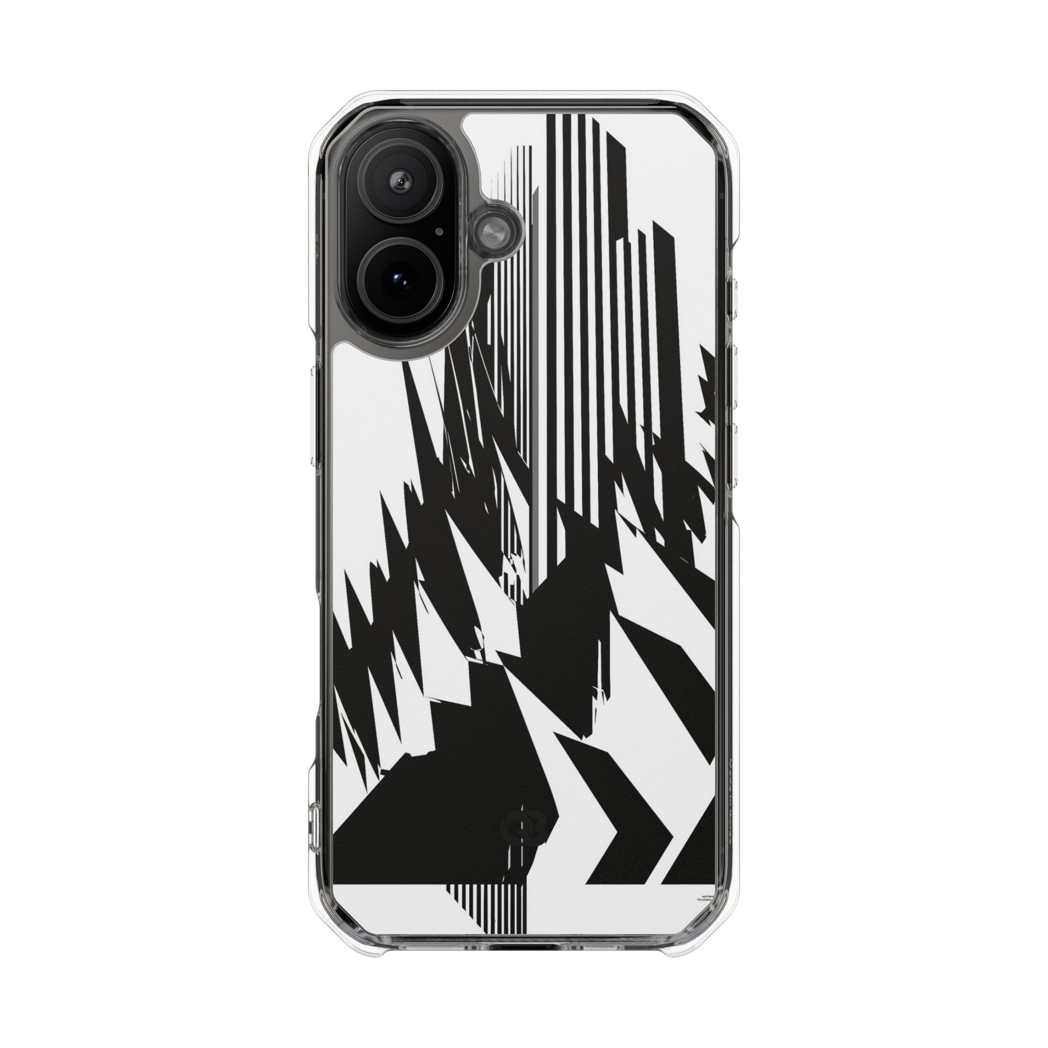 White Impact MagSafe Phone Case for iPhone - Shattered Vector Spire