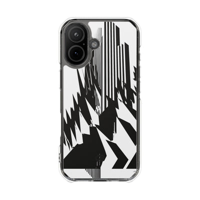 White Impact MagSafe Phone Case for iPhone - Shattered Vector Spire