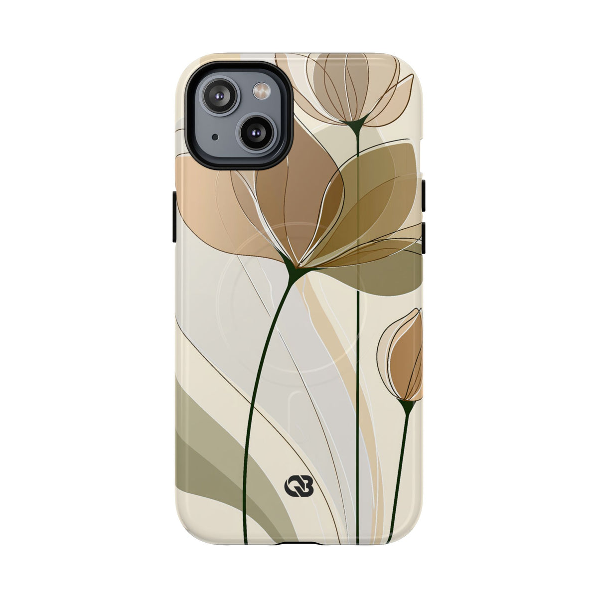 Translucent Petal Contour · Tough 2.0 Magnetic Phone Case for iPhone · Beige
