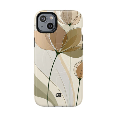 Translucent Petal Contour · Tough 2.0 Magnetic Phone Case for iPhone · Beige
