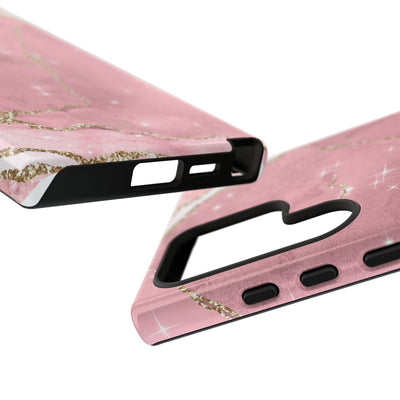 Rose Sparkle Marble · Tough Phone Case for Samsung