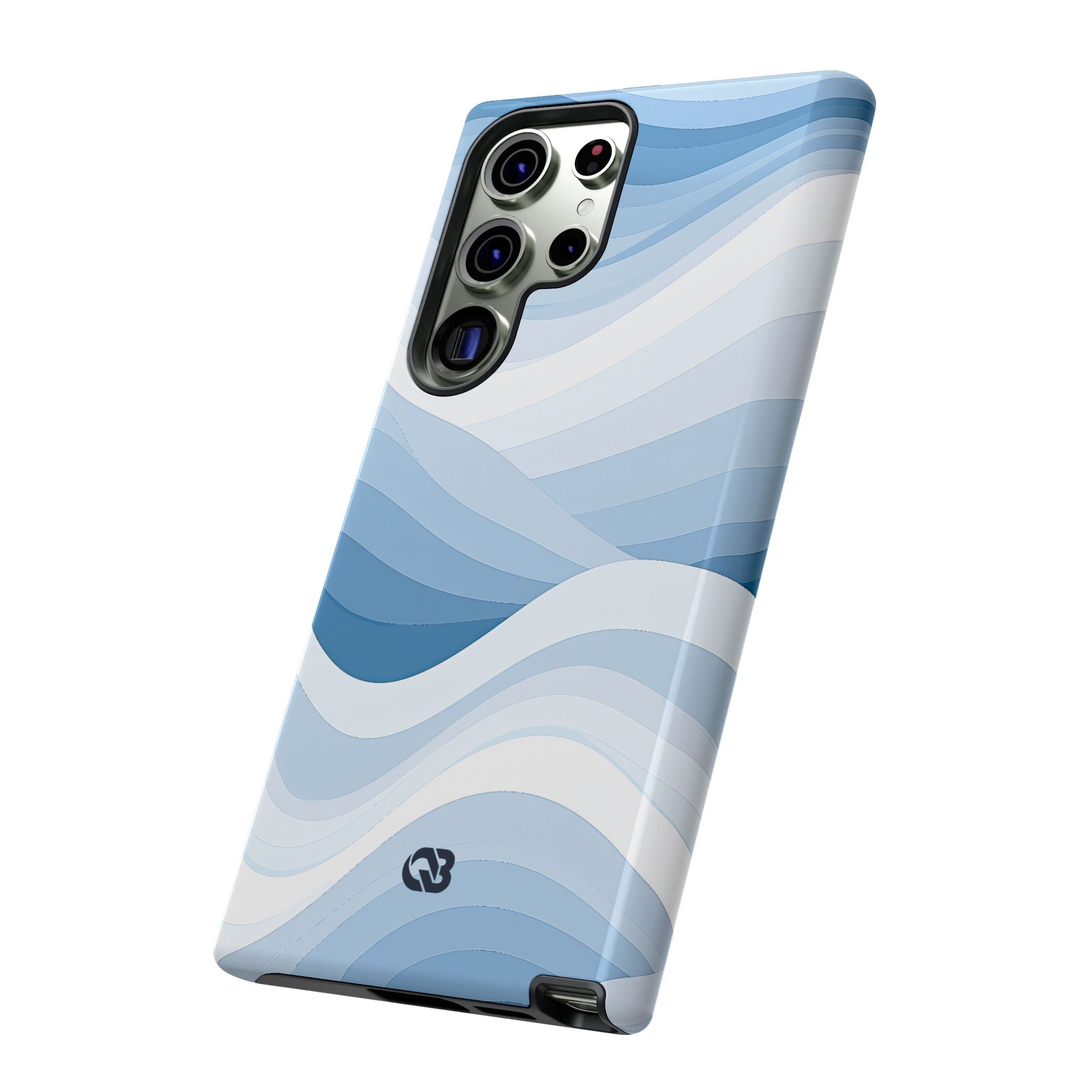 Blue Tough Phone Case for Samsung - Glacial Indigo Flow