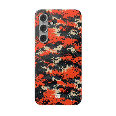 Signal Pixel Camo · Lite Phone Case for Samsung · Orange