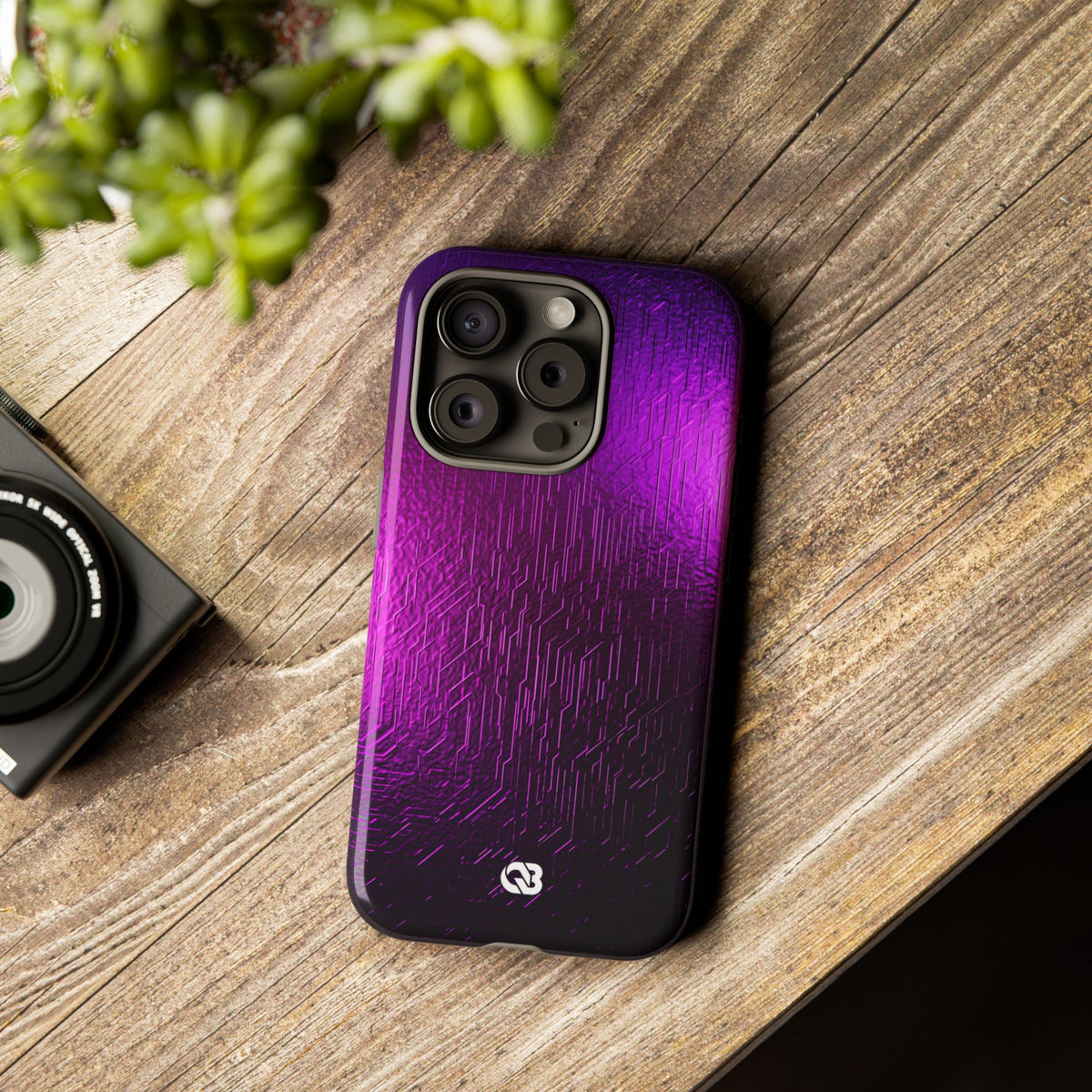 Violet Cyber Circuit · Tough Phone Case for iPhone · Purple